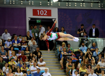 Bakı-2015 Avropa Oyunları çərçivəsində batut gimnastikası üzrə kişilər və qadınlar arasında təsnifat yarışları. Azərbaycan, 17 iyun 2015 